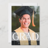 Fading Stripe AFSTUDEERDER High School Fotoklasse Aankondiging (Voorkant)