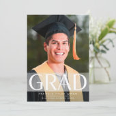 Fading Stripe AFSTUDEERDER High School Fotoklasse Aankondiging (Staand voorkant)