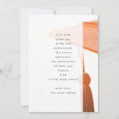 Fading Stripe AFSTUDEERDER High School Fotoklasse Aankondiging (Achterkant)