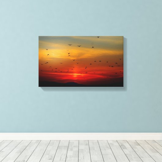 Fading Sunset Canvas Afdruk (Insitu (Houten vloer))