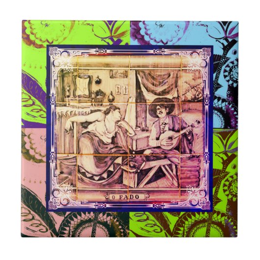 Fado, Portugese volkskunst Tegeltje (Voorkant)