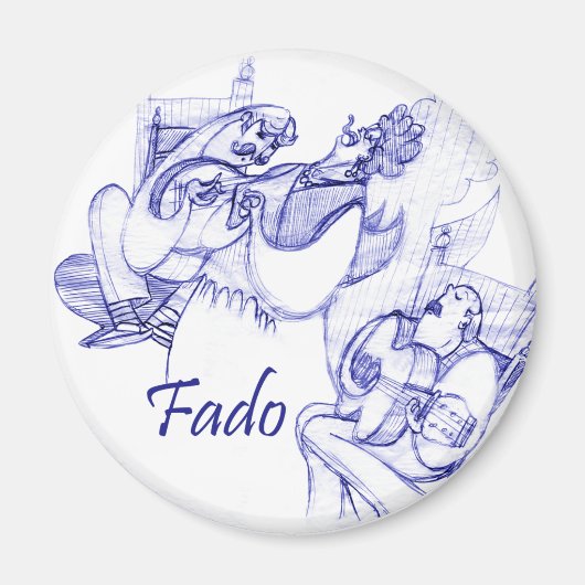 Fado zanger magneet (Voorkant)