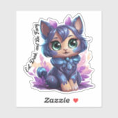 Fae Cat Sticker - "Eet, Drink en wees Faery" (Vel)