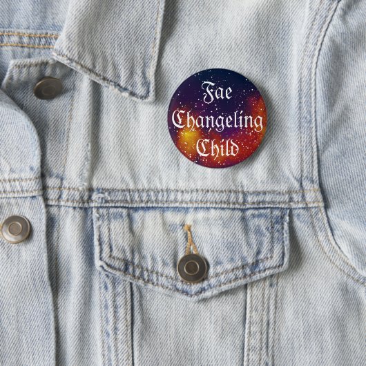 Fae Changeling Child  Galaxy Identity Ronde Button 5,7 Cm (In situ)