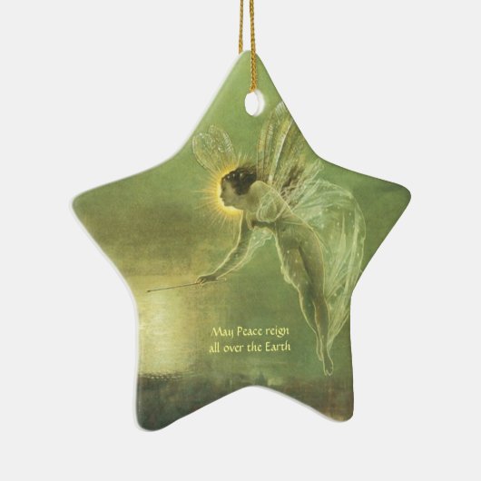 Fae - Fairy Angle Star shape Kerstannemant Keramisch Ornament (Rechts)