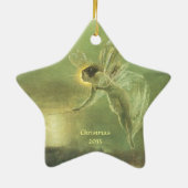 Fae - Fairy Angle Star shape Kerstannemant Keramisch Ornament (Achterkant)