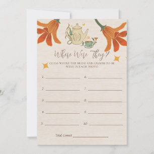 Faecore Floral Tea Vrijgezellenfeest Game Kaart