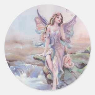 FAERIE BUBBLES DOOR SHARON SHARPE RONDE STICKER