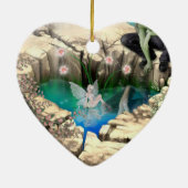 Faerie in Elven Pond Keramisch Ornament (Achterkant)