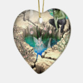 Faerie in Elven Pond Keramisch Ornament (Links)