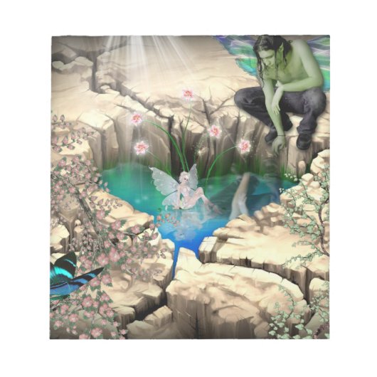 Faerie in Elven Pond Notitieblok (Voorkant)