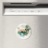 Faerie in Elven Pond Vignette Magneet (Insitu (Vaatwasser))