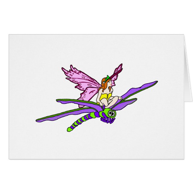 Faerie Riding Dragonfly (Voorkant Horizontaal)