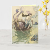 Faerie-Wenskaart Kaart (Gele Bloem)