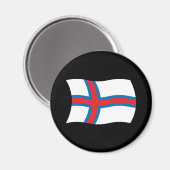 Faeröer Flag Magnet Magneet (Voorkant / Achterkant)