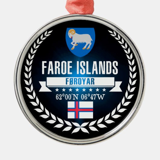Faeröer Metalen Ornament (Voorkant)