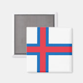 Faeröer Nationale Wereldvlag Magneet (Voorkant / Achterkant)