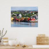 Faeröer, panoramisch uitzicht van Torshavn Poster (Keuken)