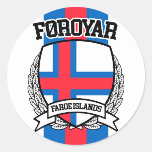 Faeröer Ronde Sticker