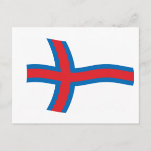Faeröer Vlag Ansichtkaart Briefkaart