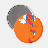 Faeröer vlag kaart magneet (Voorkant / Achterkant)