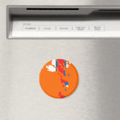 Faeröer vlag kaart magneet (Insitu (Vaatwasser))