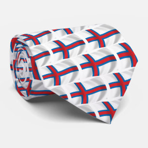 Faeröer Vlag Knoop Stropdas