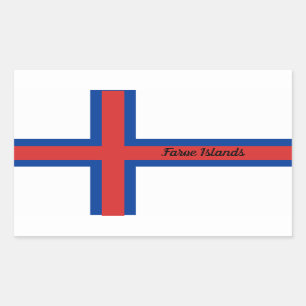 Faeröer vlag rechthoekige sticker