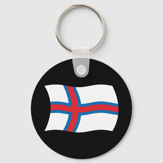 Faeröer Vlag Sleutelhanger (Voorkant)
