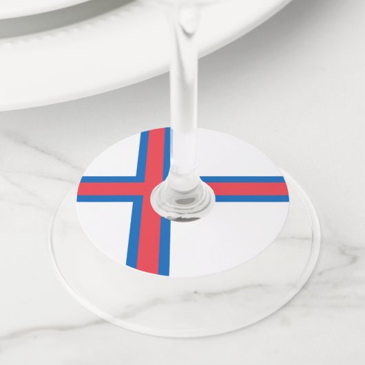 Faeröer Wijnglaslabel (Dichtbij)