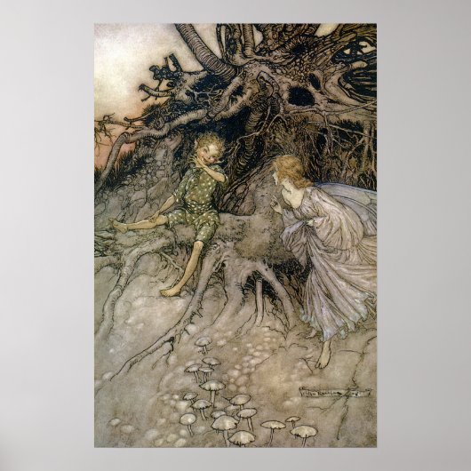 Faery, MidSummer Night's Dream, Rackham 16 W x 24  Poster (Voorkant)