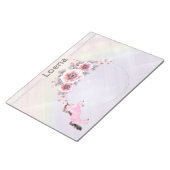 Faetastic unicorn roze personaliseer notepad notitieblok (Schuin)