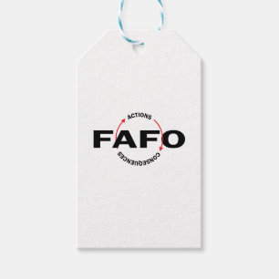 FAFO Acties Hebben Gevolgen Cadeaulabel
