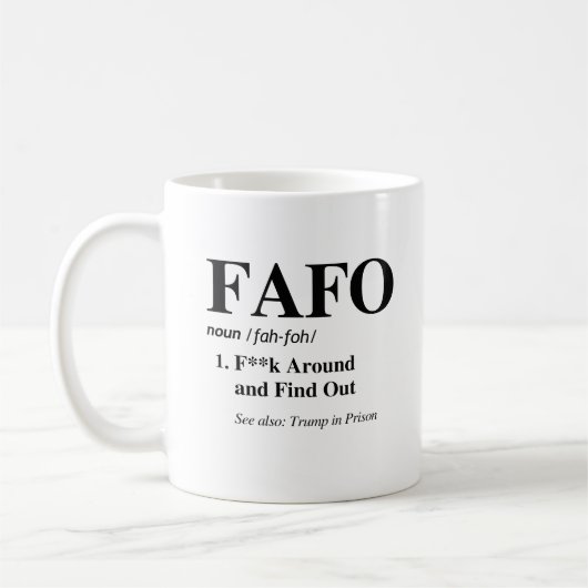 FAFO-definitie Koffiemok (Links)