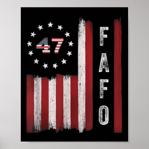 Fafo Flag Trump Grappig Poster
