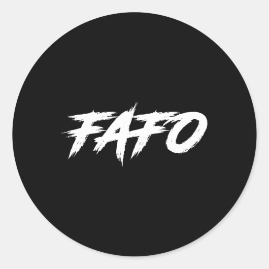 FAFO Ontdek het Ronde Sticker (Voorkant)