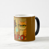 FAFO – Small Cat, Big Attitude Coffee Mug Magische Mok (Voorkant rechts)