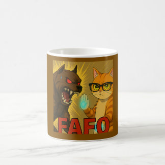 FAFO – Small Cat, Big Attitude Coffee Mug Magische Mok