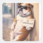 FAFO — Unbothered Bulldog Sticker (Devant)