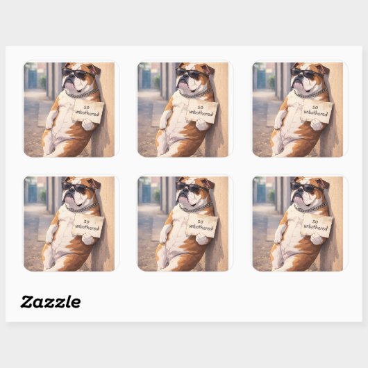 FAFO — Unbothered Bulldog Sticker (Feuille)