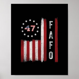 Fafo Vlag Trump Grappig Poster