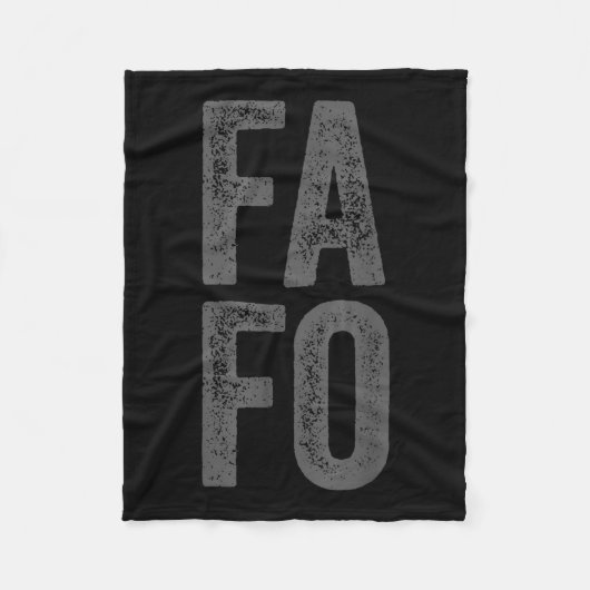 FAFO voor in de buurt Fleece Deken (Voorkant)