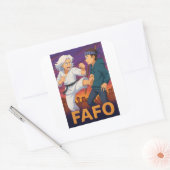 FAFO – Wrong One Today Vierkante Sticker (Envelop)