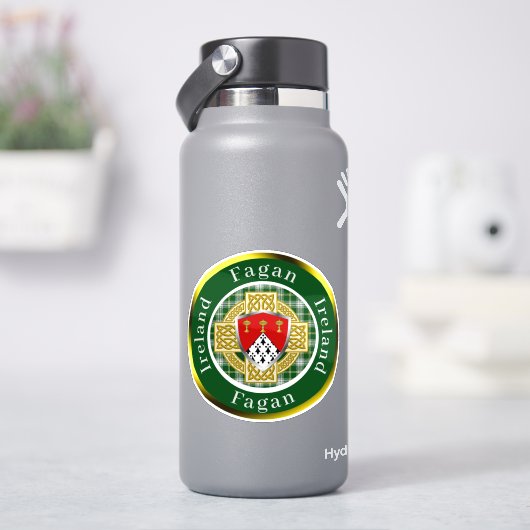 Fagan Shield & Celtic Cross gepersonaliseerd Sticker (HydroFlask)