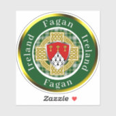 Fagan Shield & Celtic Cross gepersonaliseerd Sticker (Vel)