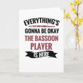 fagot geschenken | Bassoon speler geschenken Kaart (Gele Bloem)