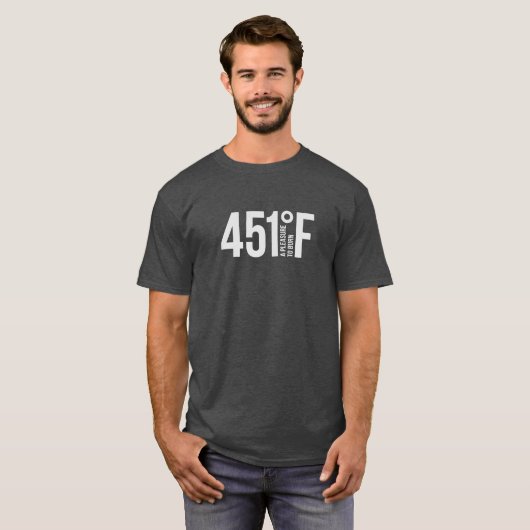Fahrenheit 451 Logo Funny T-shirt (Voorkant volledig)