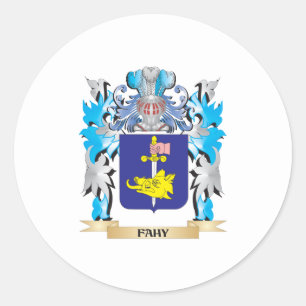 Fahy Coat of Arms - Family Crest Ronde Sticker