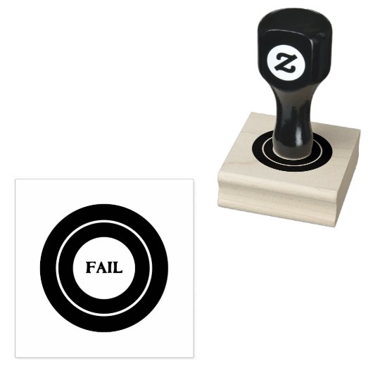 FAIL Custom Text Quality Control Auditing Red Ink Rubberstempel (Gestempeld)