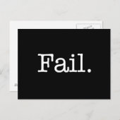 Fail Quote - mislukt. Slang Quotes Briefkaart (Voorkant / Achterkant)